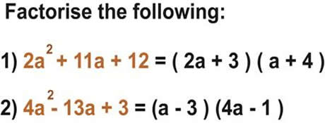 How to factorise trinomial expressions - This is a worked example for children